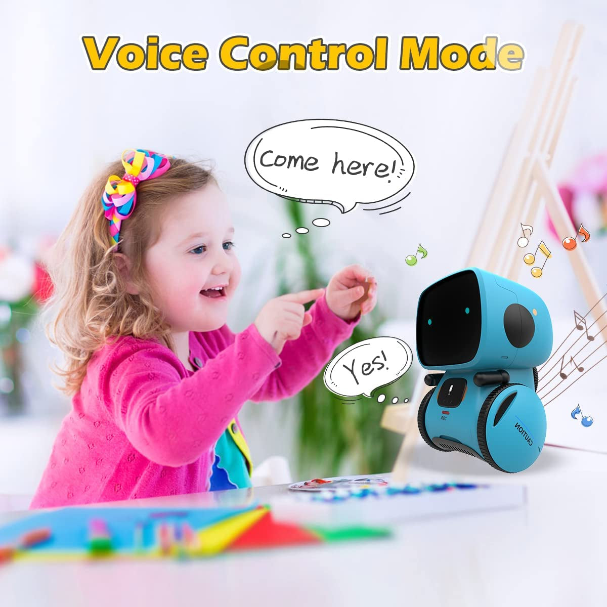 Interactive Smart Robot Toy for Children Ages 3-8 with Touch Sensor, Voice Control, Speech Recognition, Singing, Dancing, and Recording Features