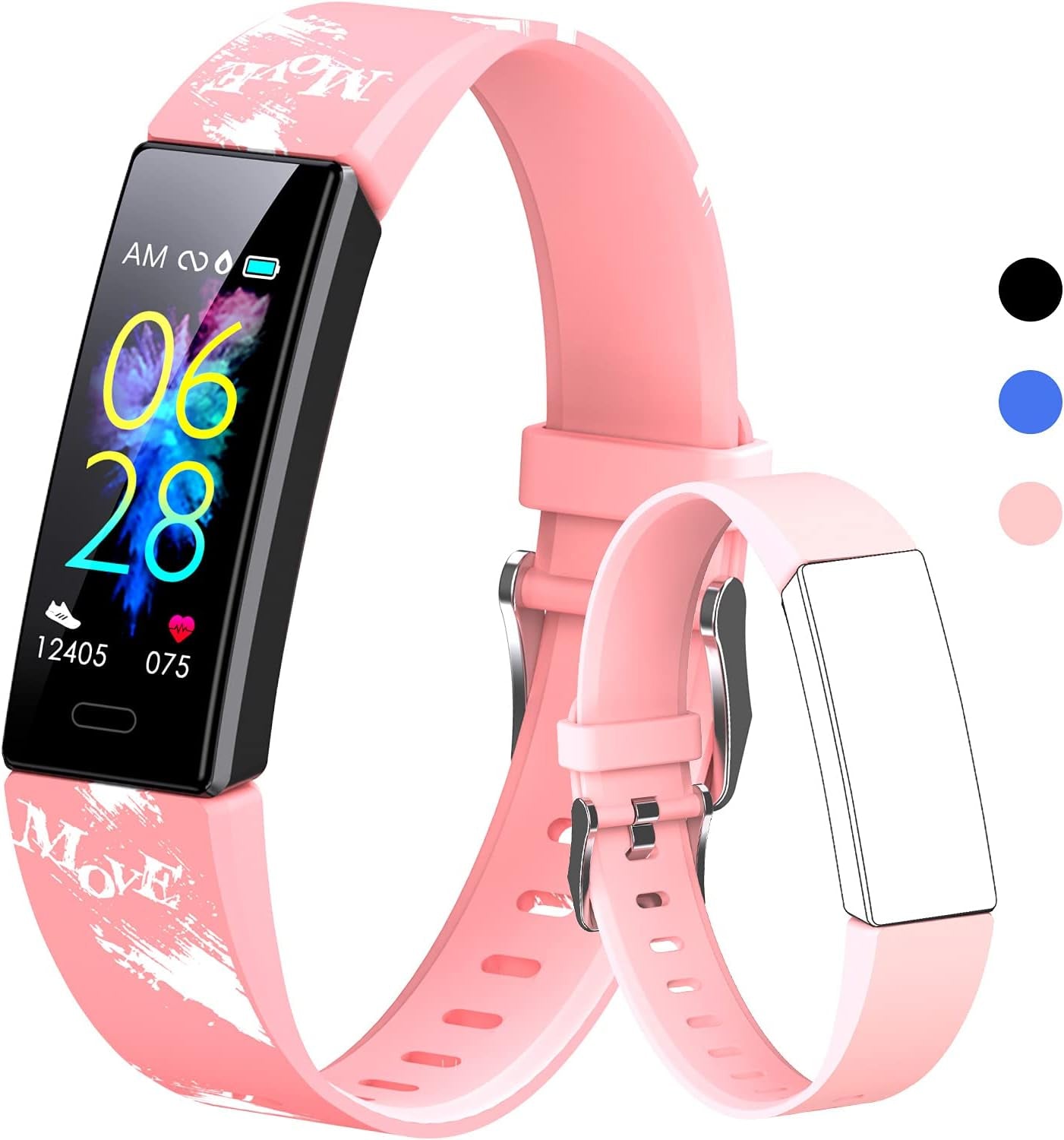 Children's Fitness Tracker Watch, Activity Monitoring Smartwatch with Pedometer, Stopwatch, IP68 Waterproof Design, 11 Sports Modes for Ages 6-16